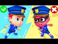 Real vs. Fake! Two Policeman! + MORE Nursery Rhymes & Kids Songs | Tinytots
