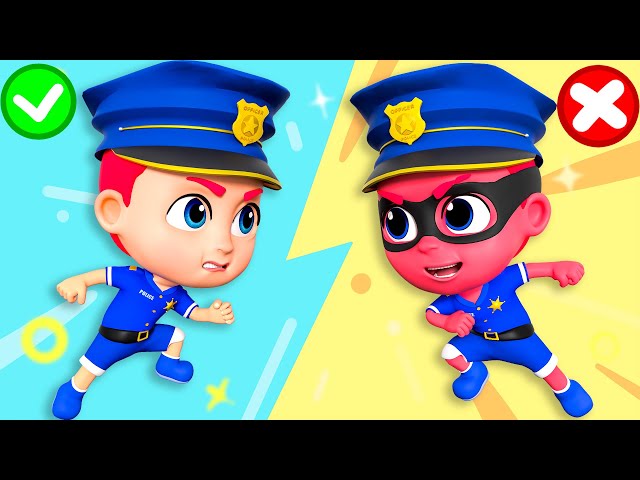 Real vs. Fake! Two Policeman! + MORE Nursery Rhymes & Kids Songs | Tinytots