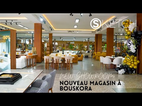 Nouveau magasin Sketch Design à Bouskoura – Visite exclusive ! 🛋