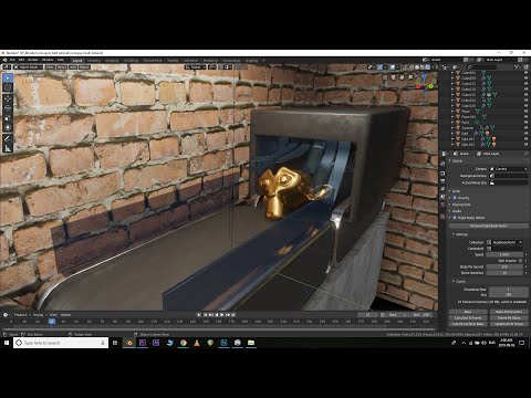 Blender 2.8 Dynamic Conveyor Belt 10 Min Tutorial EASY