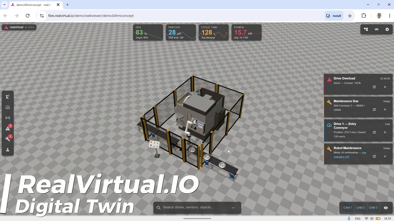 Web-Based Digital Twin for Machine & Plant Engineering | RealVirtual.IO