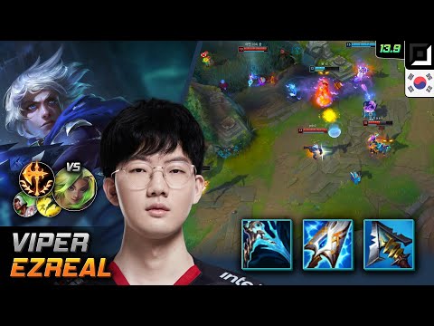 Viper Adc Ezreal Build Essence Reaver Conqueror - Viper Ezreal Match Highlight - LOL KR 13.9