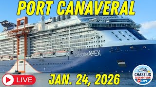 LIVE: Watching the Cruise Ships Leaving Port Canaveral LIVE! (Jan. 24, 2026)