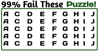 99% Fail This Puzzle - Find The Odd One/Letter-Number Edition.