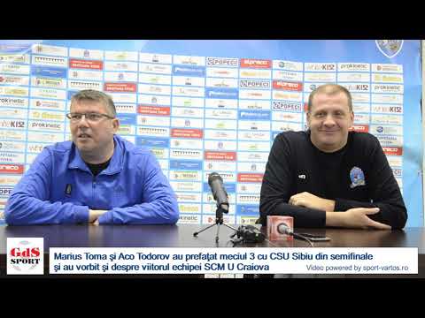 Marius Toma şi Aco Todorov, despre meciul 3 cu CSU Sibiu