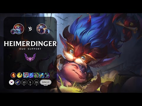Heimerdinger Support vs Yuumi - KR Master Patch 13.10