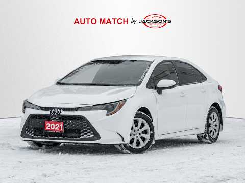 2021 Toyota Corolla L CVT in White for sale at Jackson's Toyota in Barrie, ON