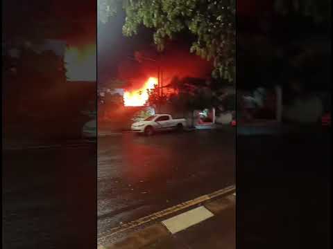 Incêndio atinge imóvel em Ouro Verde do Oeste