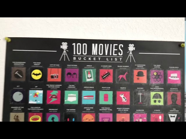 Vídeo relacionado con Póster de las 100 Mejores Películas Para Rascar - Lista de Filme Más Grandiosas Para Ver - Póster Rascable de Lista de Cine - Calendario de Desafío de Películas - Top 100 Movies Scratch off Poster