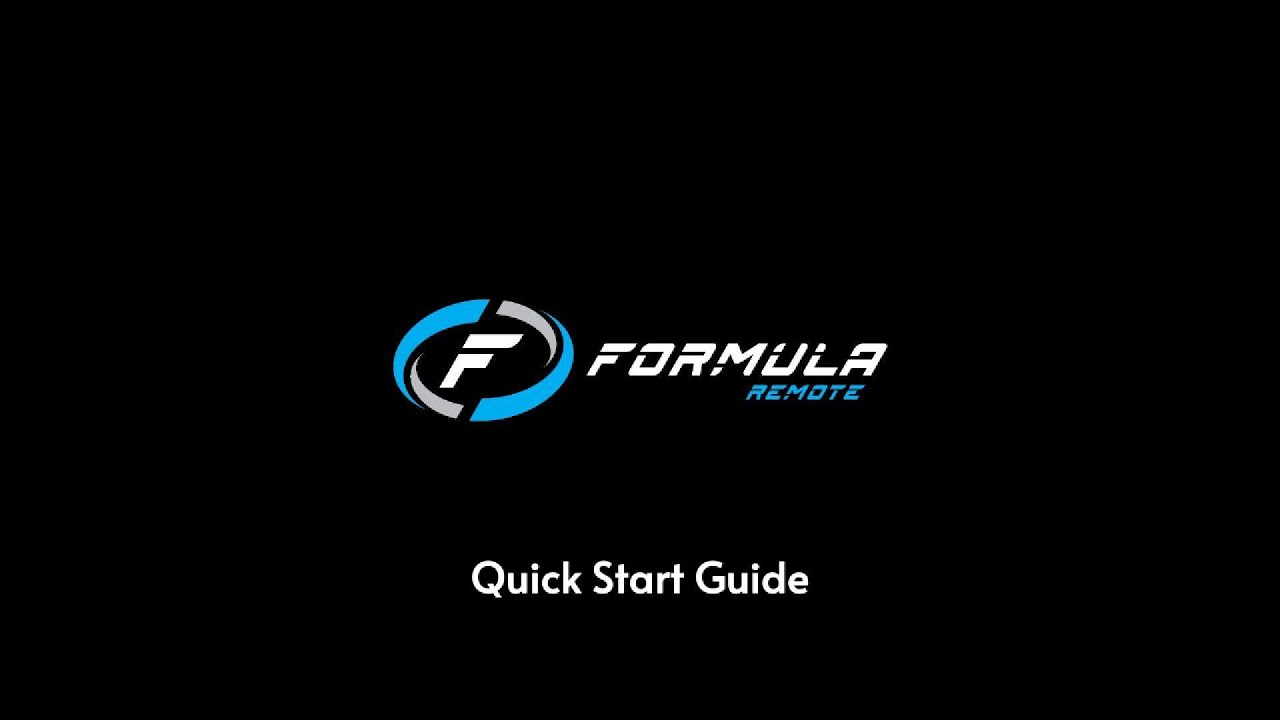 FORMULA Pursuit Quick Start Video