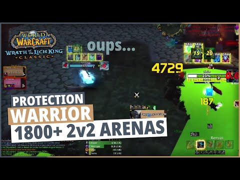 WoW wotlk PvP - 2v2 Arena 1800+ rating : Prot Warrior / Preg Paladin (first video)