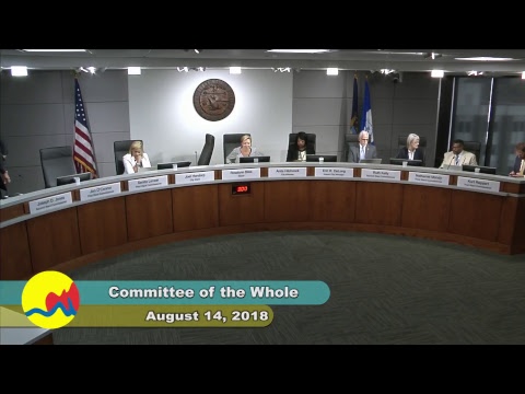 Committee of the Whole - August 14, 2018
