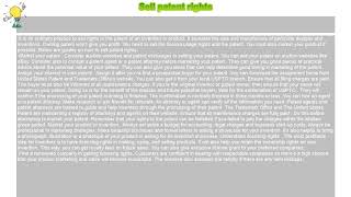 How to : Sell patent rights