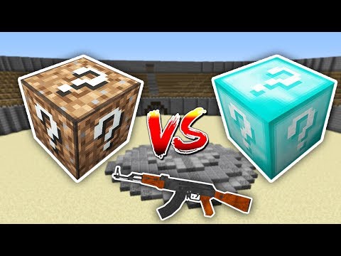 SİLAHLI ZENGİN VS FAKİR ŞANS BLOKLARI - Minecraft