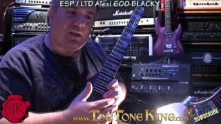 Video thumbnail for ESP / LTD Alexi 600 BLACKY Guitar Demo Review.  Alexi Laiho COB Signature Series Model - Bugera 6260 by The Tone King