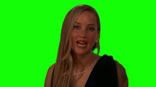 Jennifer Lawrence "if I don't win I'm leaving" green screen