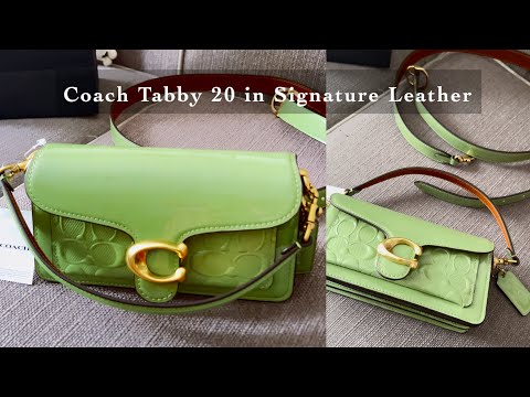Coach Tabby 20 in Signature Leather I Green | Patent Leather