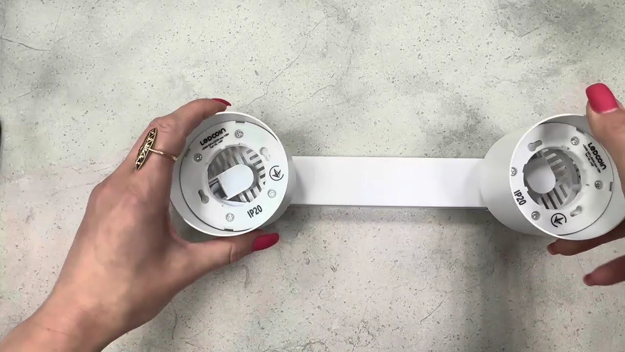 Накладной поворотный светильник спот Ledcoin ML411-2 под лампу белый (80314)