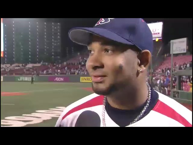 スワローズ・バレンティン選手ヒーローインタビュー 6月13日 東北楽天ゴールデンイーグルス 対 東京ヤクルトスワローズ