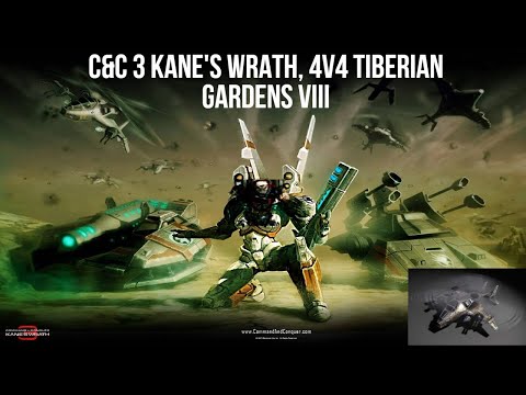 C&C 3 Kane's Wrath, 4v4 Tiberian Gardens VIII