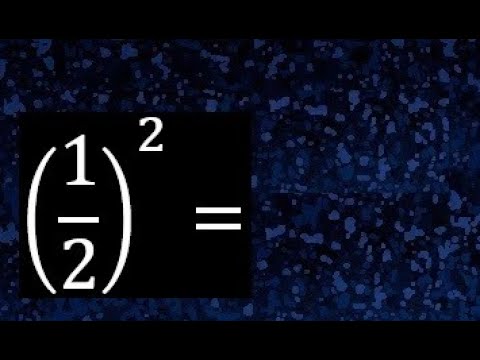 1/2 a la 2 , fraccion elevado a un exponente . 1/2 elevado al cuadrado . Potencia (1/2)^2