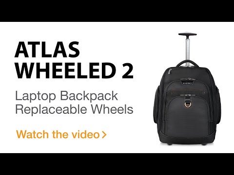 Atlas Wheeled 2 - Replaceable Wheeled Laptop Backpack, 13-Inch to 17.3-Inch Adaptable Compartment