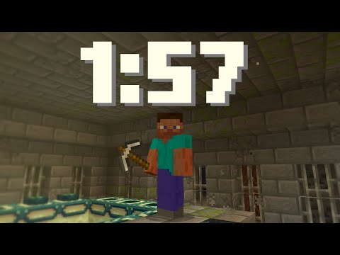 Minecraft Speedrun World Record in 1:57