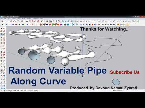 SketchUp Tutorial: Random Variable Pipe Along Curve