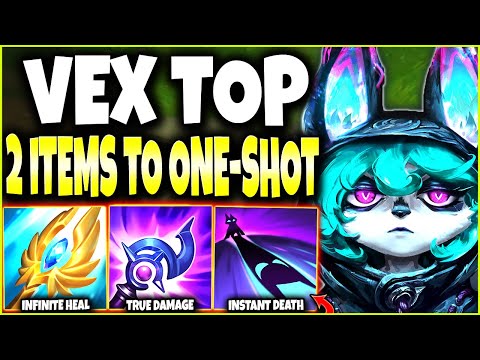 This Vex Top Build need only 2 items to ONE-SHOT ANY TARGET while HEALING 🔥 LoL Top Vex s12 Gameplay