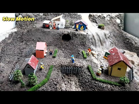 Lego Dam Breach Part 6 - New Bridge Collapse