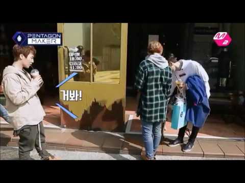 PENTAGON Funny Clip #4 - Jinho scared by a dog