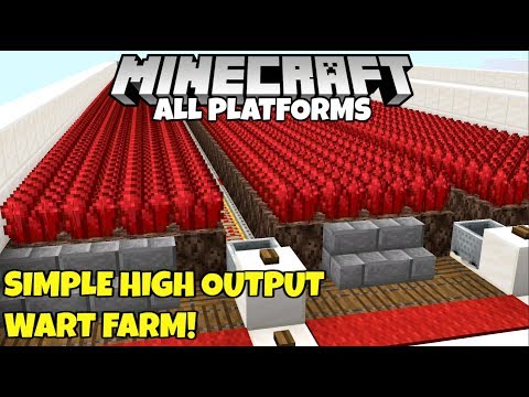 Minecraft: Simple And Efficient Nether Wart Farm Tutorial! Bedrock Java Console