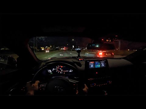 500HP Supra Aggressive Night Time POV Cruising in "Track Mode"