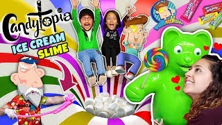 CANDY LAND in REAL LIFE w/ MARSHMALLOW BALL PIT + ICE CREAM SLIME! (FUNnel Fam NYC Candytopia Vlog)