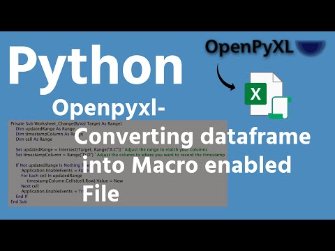 Python | Openpyxl | Macro enabled files