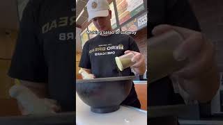 Making Salad at Subway