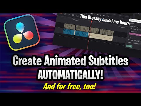 Make Animated Subtitles in Davinci Resolve AUTOMATICALLY for FREE! This saved me HOURS!