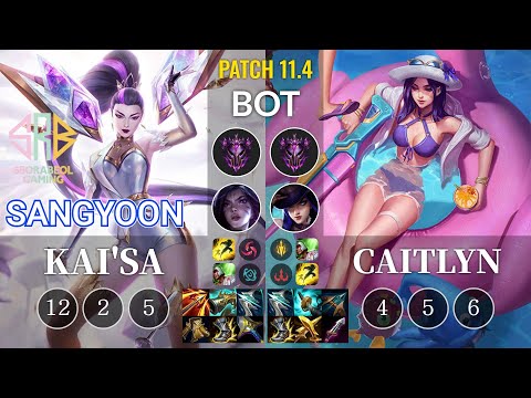 SRB Sangyoon Kai'Sa vs Caitlyn Bot - KR Patch 11.4