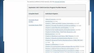 TMHP Website: Provider Manuals