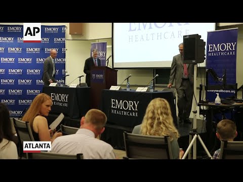 Two of the first Ebola patients to be treated in the US return to the hospital that cared for them in Atlanta; Kent Brantly and Nancy Writebol contracted the deadly disease five years ago while working in Africa. (Aug 2)