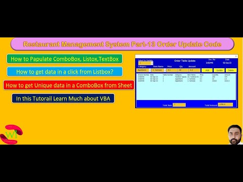 Restaurant Management System Tutorial Part 13: Populating ComboBox, ListBox, and TextBox