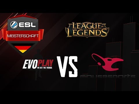 ESL Meisterschaft MOUSESPORTS vs EVOPLAY , Season Summer 2018 , LOL Division 1 / Tag 6