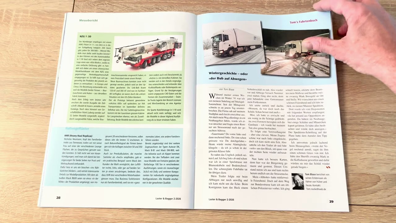 Laster & Bagger 2026-2 Walk through the magazine on YouTube