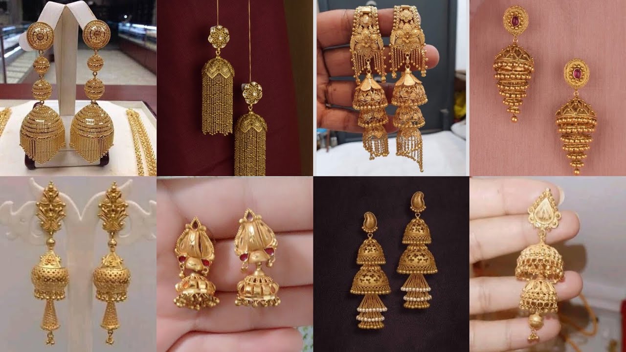 सोने का झुमका||Latest gold jumka design with weight and price||sone ke jhumke ke design||