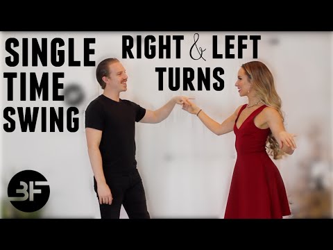 How to Swing Dance for Beginners Step by Step | Single Time Swing Dance Steps (2) - Basic Turns