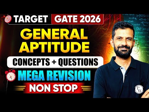 General Aptitude GATE 2026 | All Branches | Concepts + Questions | Mega Revision | Target GATE 2026