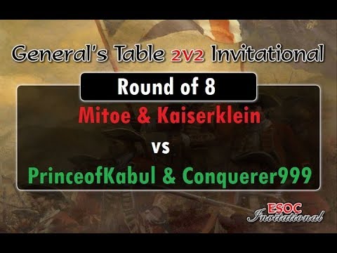 [AoE3] Mitoe & Kaiserklein vs PrinceofKabul & Conquerer999 − Ro8 − General’s Table 2v2 Invitational