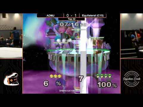 Equilateral (Marth) vs ADMJ (Peach) - Melee Top 32 - GatorLAN Spring 2023
