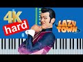 Lazy Town We Are Number One Medium Piano Tutorial 4K