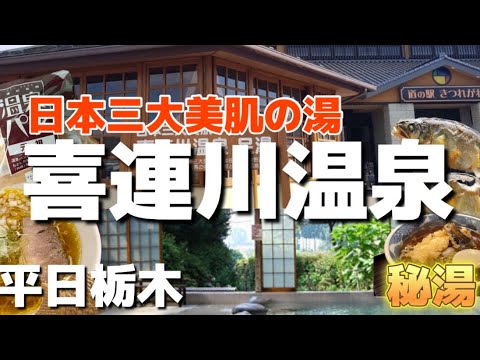 【栃木】秘湯の湯/知る人ぞ知る喜連川温泉‼️グルメ観光旅/道の駅きつれがわ#喜連川温泉#喜連川早乙女温泉